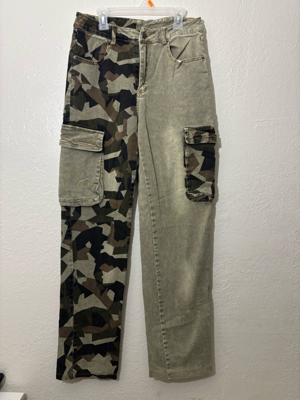 Rehab Two-Tone Camo and Olive Cargo Pants